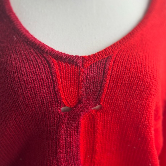 Red knit sweater - Picture 2 of 4